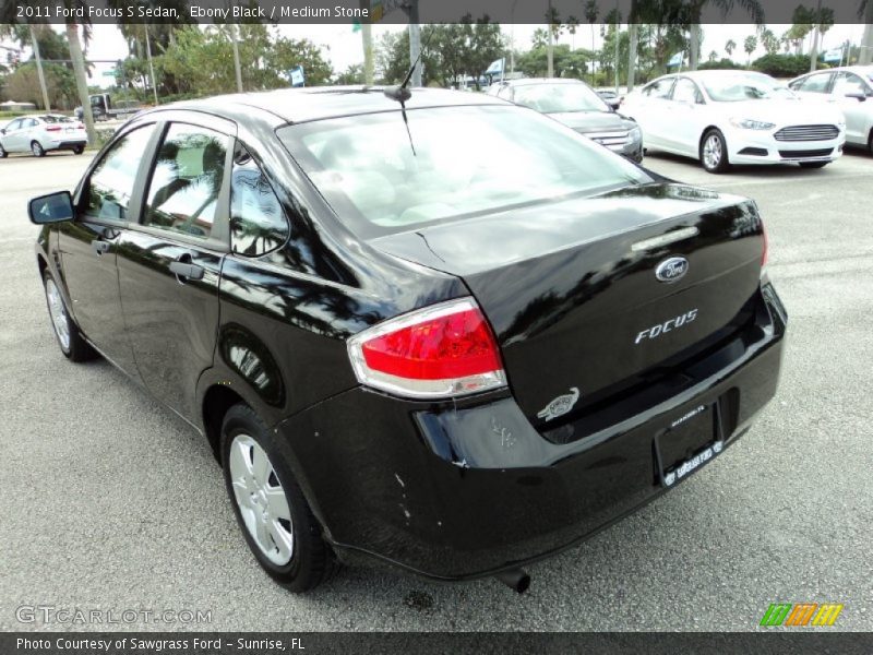 Ebony Black / Medium Stone 2011 Ford Focus S Sedan