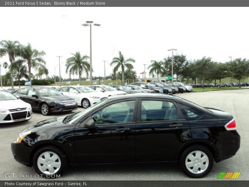 Ebony Black / Medium Stone 2011 Ford Focus S Sedan