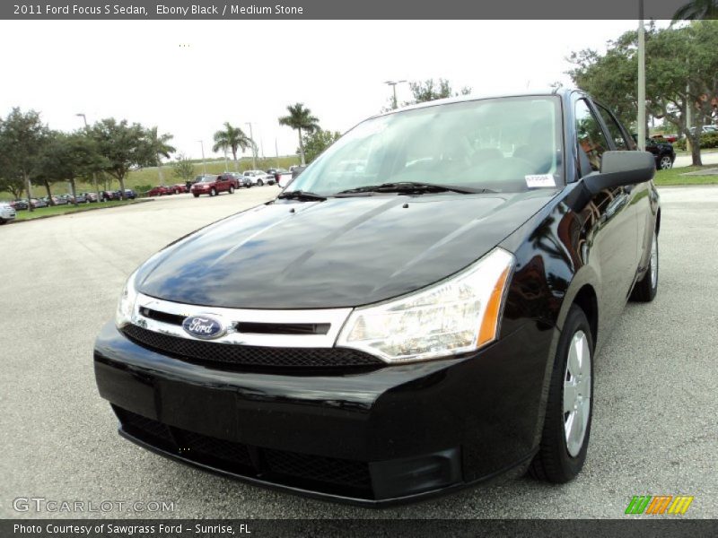 Ebony Black / Medium Stone 2011 Ford Focus S Sedan
