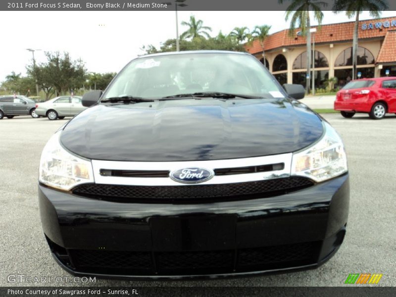 Ebony Black / Medium Stone 2011 Ford Focus S Sedan
