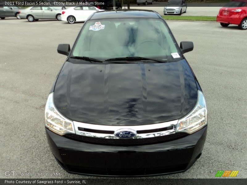 Ebony Black / Medium Stone 2011 Ford Focus S Sedan