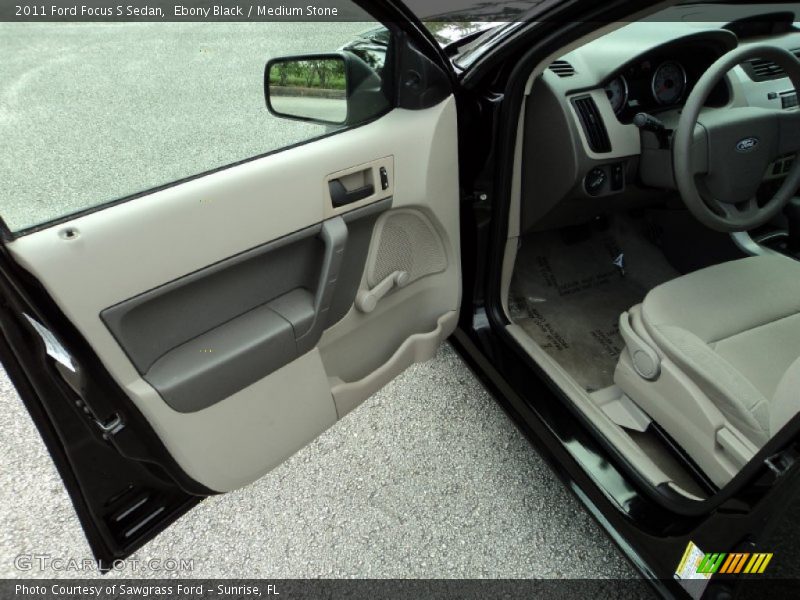 Ebony Black / Medium Stone 2011 Ford Focus S Sedan