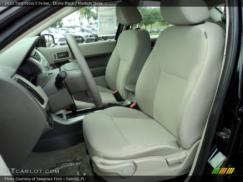 Ebony Black / Medium Stone 2011 Ford Focus S Sedan