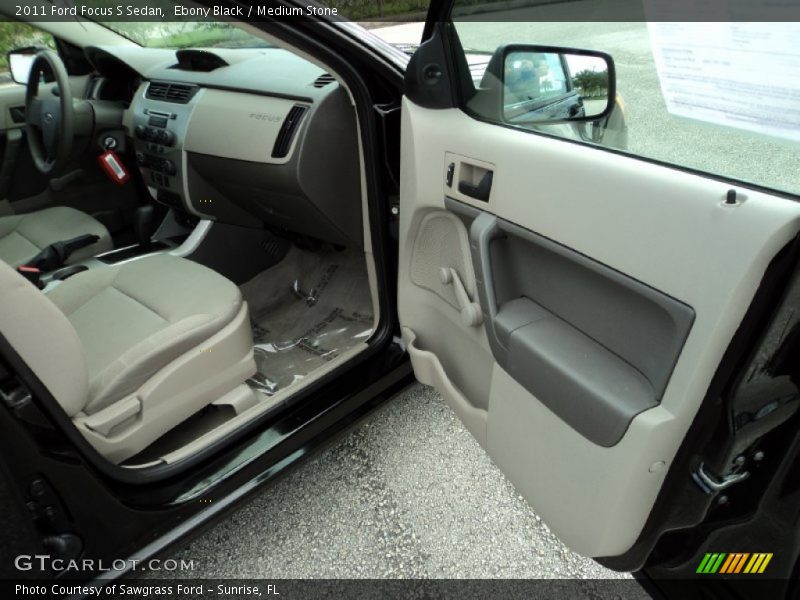 Ebony Black / Medium Stone 2011 Ford Focus S Sedan