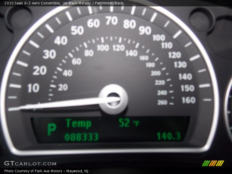 Jet Black Metallic / Parchment/Black 2010 Saab 9-3 Aero Convertible