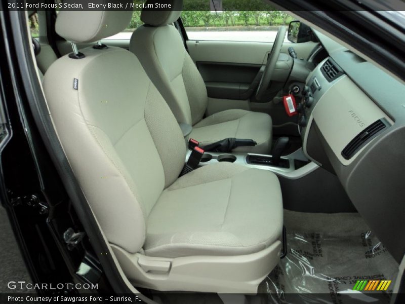 Ebony Black / Medium Stone 2011 Ford Focus S Sedan