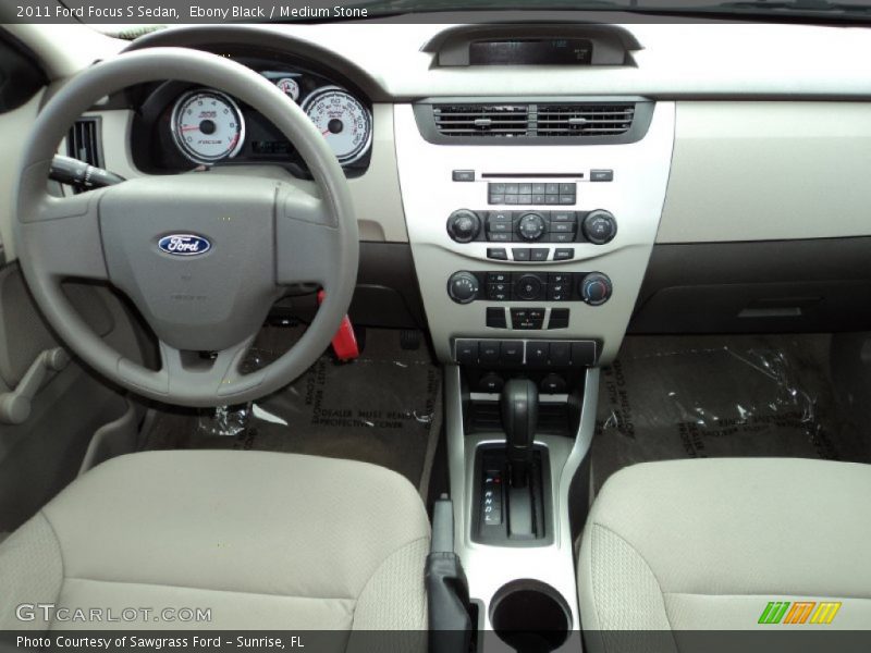 Ebony Black / Medium Stone 2011 Ford Focus S Sedan