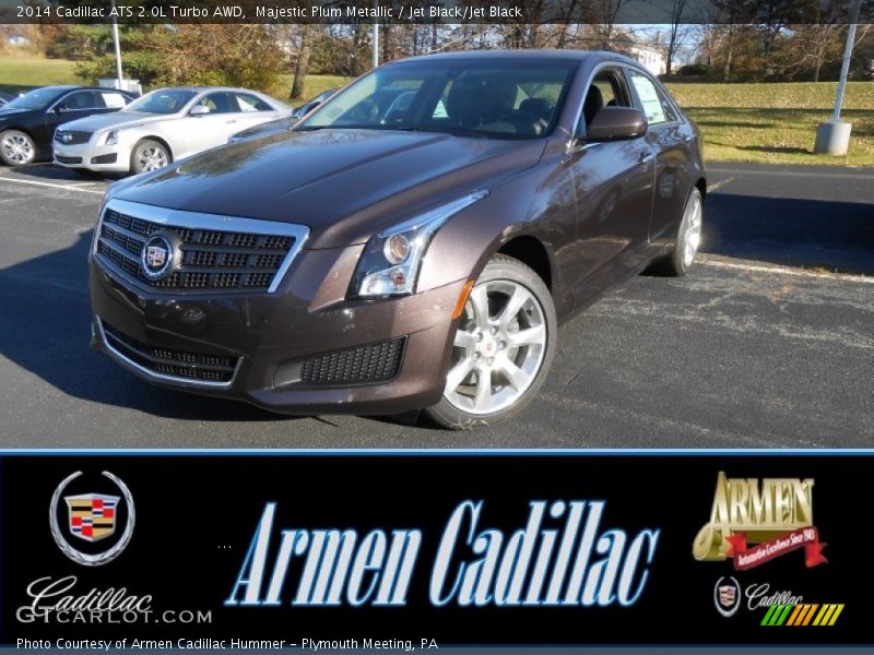 Majestic Plum Metallic / Jet Black/Jet Black 2014 Cadillac ATS 2.0L Turbo AWD