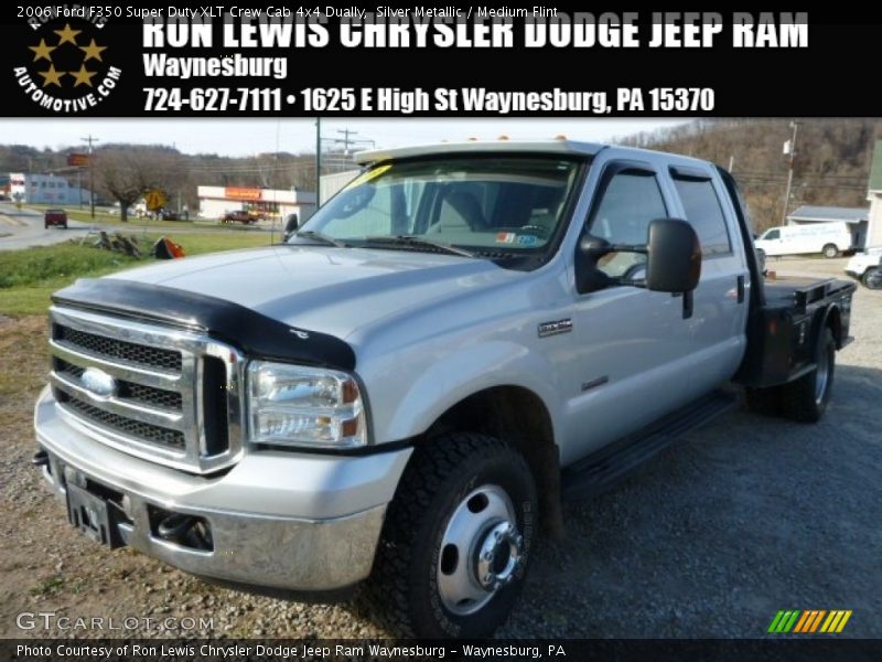 Silver Metallic / Medium Flint 2006 Ford F350 Super Duty XLT Crew Cab 4x4 Dually