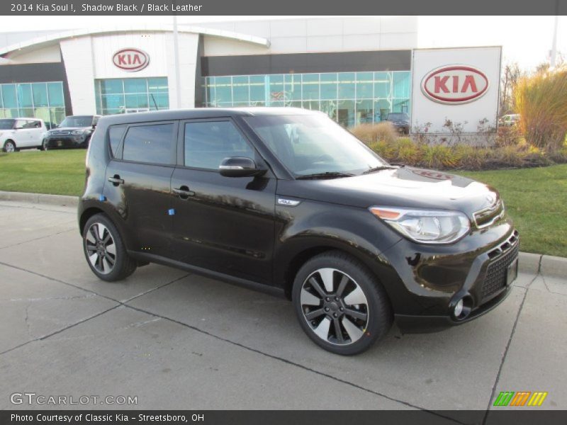 Shadow Black / Black Leather 2014 Kia Soul !