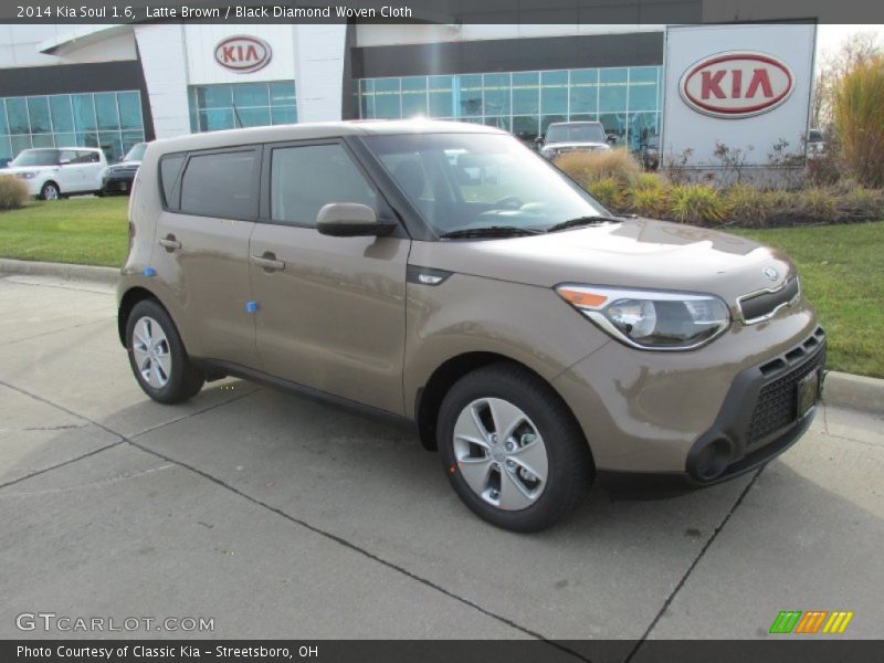 Latte Brown / Black Diamond Woven Cloth 2014 Kia Soul 1.6