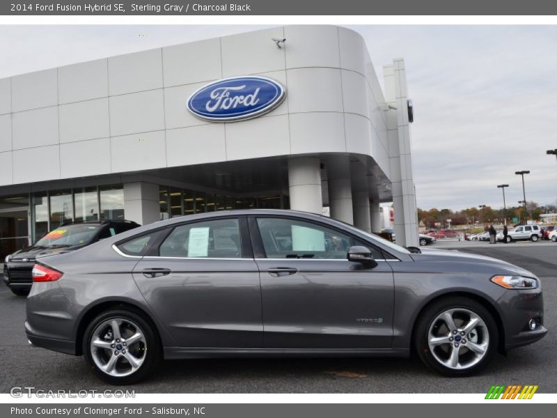 Sterling Gray / Charcoal Black 2014 Ford Fusion Hybrid SE