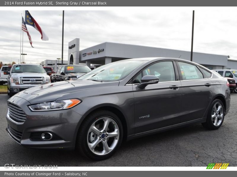 Sterling Gray / Charcoal Black 2014 Ford Fusion Hybrid SE