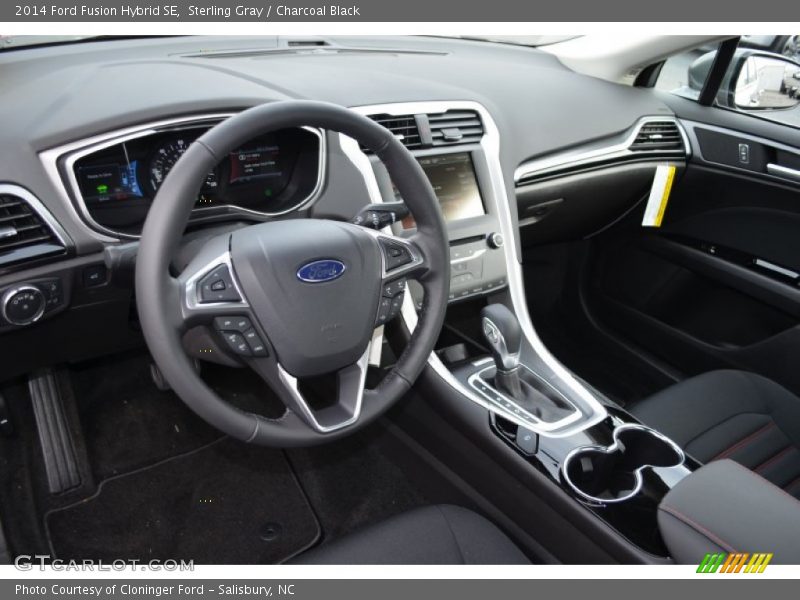 Sterling Gray / Charcoal Black 2014 Ford Fusion Hybrid SE