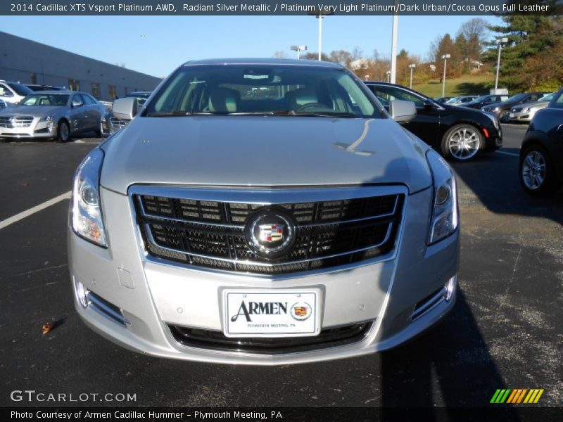 Radiant Silver Metallic / Platinum Very Light Platinum/Dark Urban/Cocoa Opus Full Leather 2014 Cadillac XTS Vsport Platinum AWD