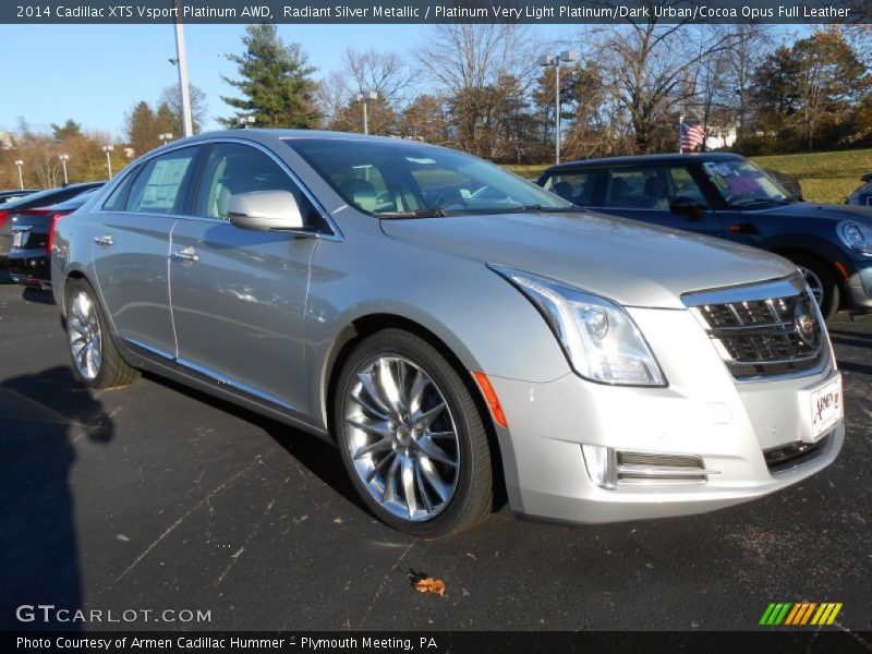 Radiant Silver Metallic / Platinum Very Light Platinum/Dark Urban/Cocoa Opus Full Leather 2014 Cadillac XTS Vsport Platinum AWD