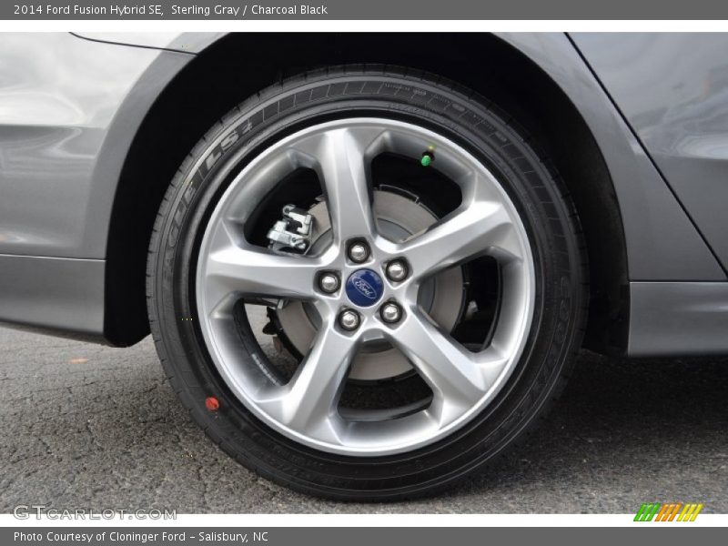 Sterling Gray / Charcoal Black 2014 Ford Fusion Hybrid SE