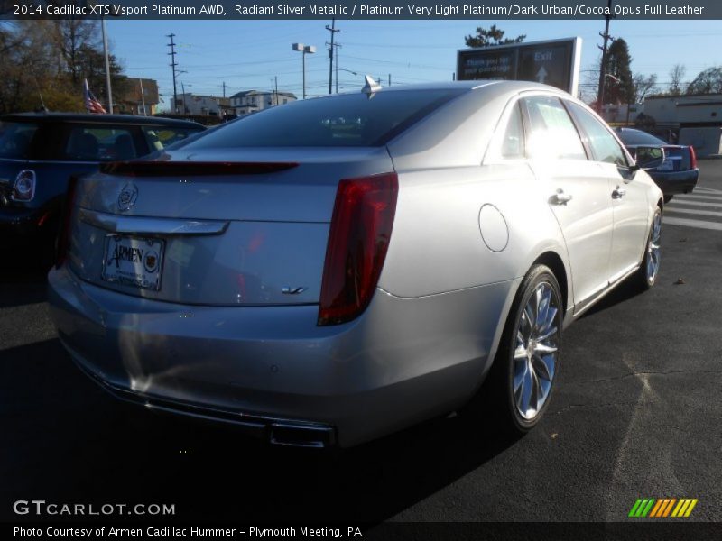 Radiant Silver Metallic / Platinum Very Light Platinum/Dark Urban/Cocoa Opus Full Leather 2014 Cadillac XTS Vsport Platinum AWD
