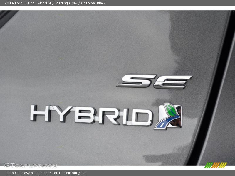 Sterling Gray / Charcoal Black 2014 Ford Fusion Hybrid SE