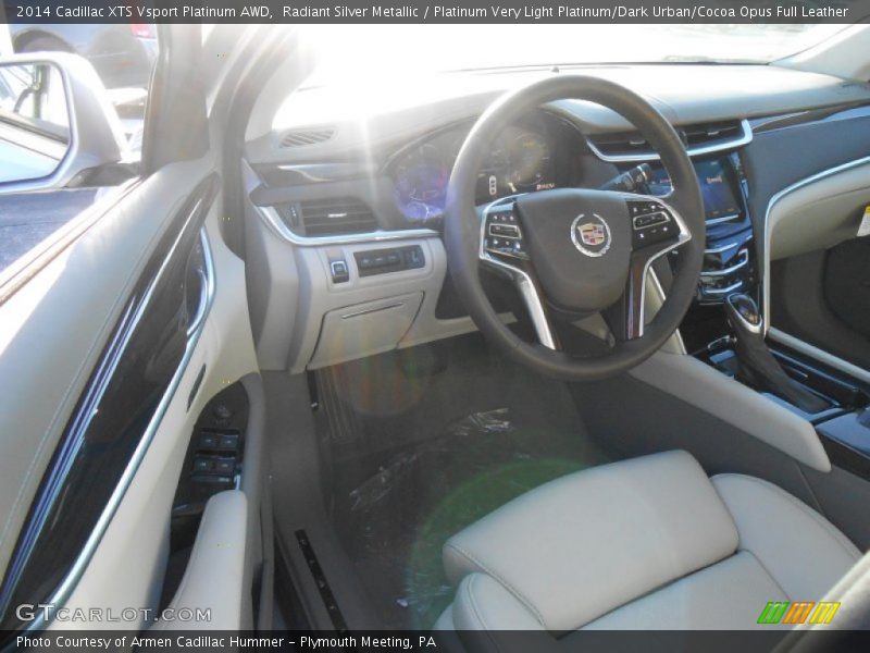 Radiant Silver Metallic / Platinum Very Light Platinum/Dark Urban/Cocoa Opus Full Leather 2014 Cadillac XTS Vsport Platinum AWD