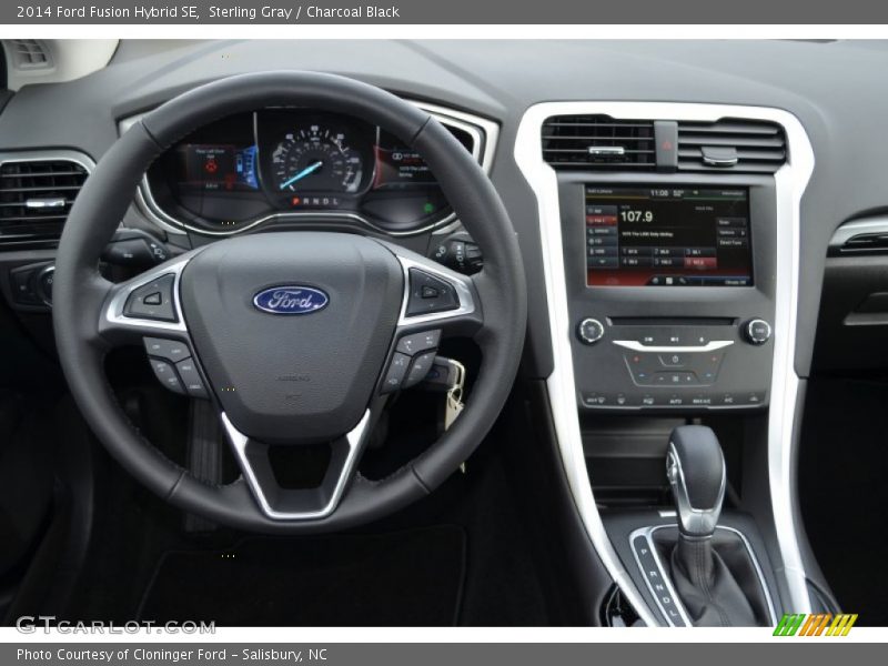 Sterling Gray / Charcoal Black 2014 Ford Fusion Hybrid SE