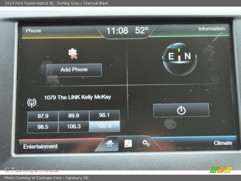 Sterling Gray / Charcoal Black 2014 Ford Fusion Hybrid SE
