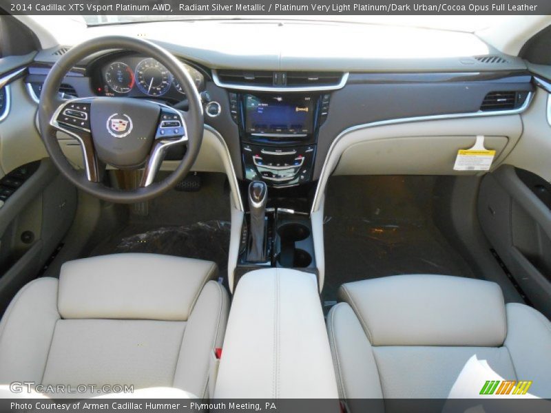 Radiant Silver Metallic / Platinum Very Light Platinum/Dark Urban/Cocoa Opus Full Leather 2014 Cadillac XTS Vsport Platinum AWD