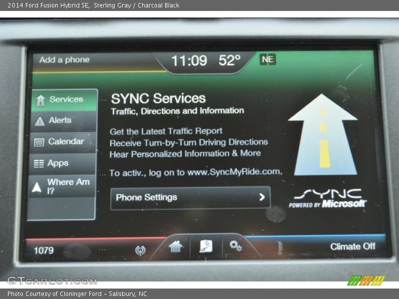 Sterling Gray / Charcoal Black 2014 Ford Fusion Hybrid SE