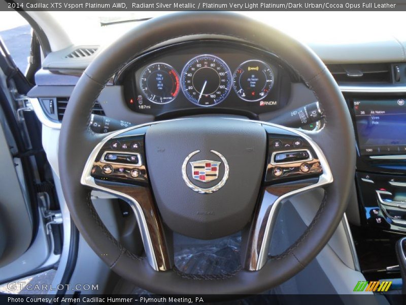 Radiant Silver Metallic / Platinum Very Light Platinum/Dark Urban/Cocoa Opus Full Leather 2014 Cadillac XTS Vsport Platinum AWD