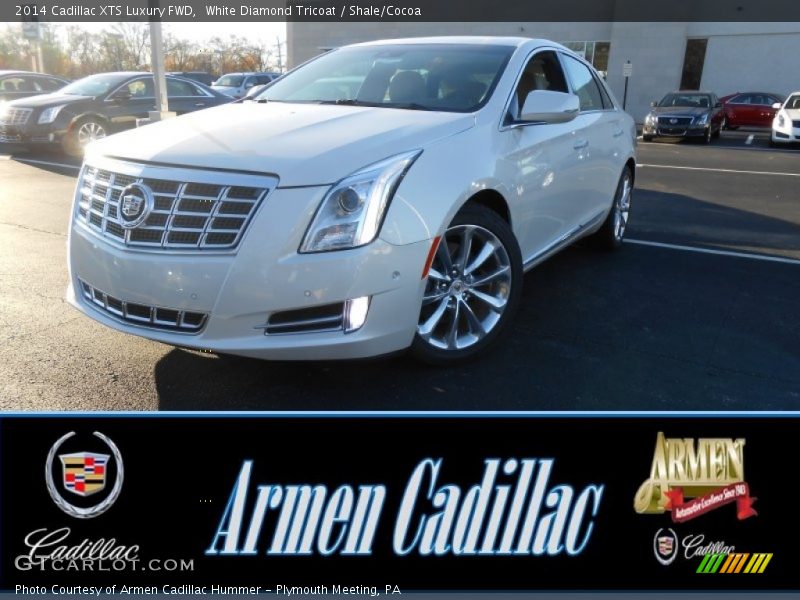 White Diamond Tricoat / Shale/Cocoa 2014 Cadillac XTS Luxury FWD