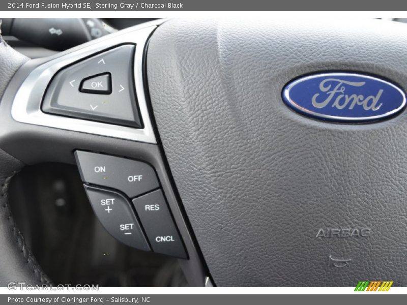 Sterling Gray / Charcoal Black 2014 Ford Fusion Hybrid SE