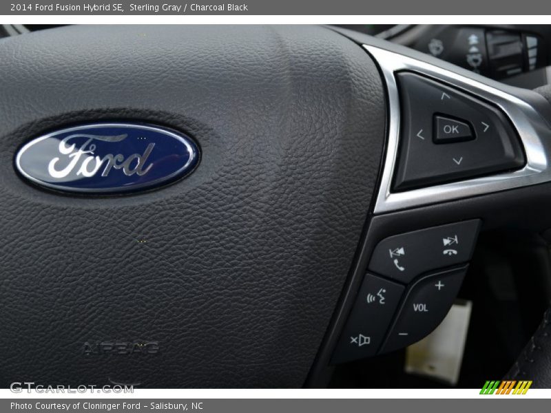 Sterling Gray / Charcoal Black 2014 Ford Fusion Hybrid SE