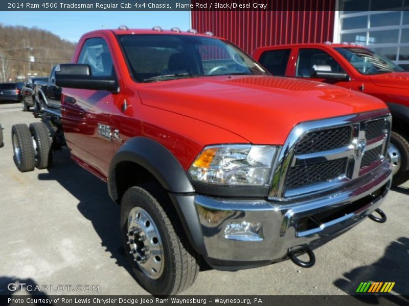 Front 3/4 View of 2014 4500 Tradesman Regular Cab 4x4 Chassis