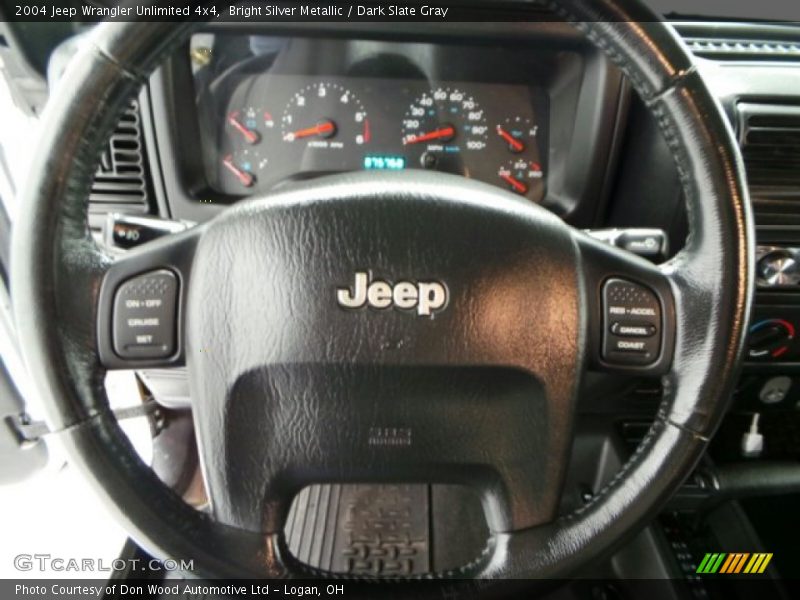 Bright Silver Metallic / Dark Slate Gray 2004 Jeep Wrangler Unlimited 4x4