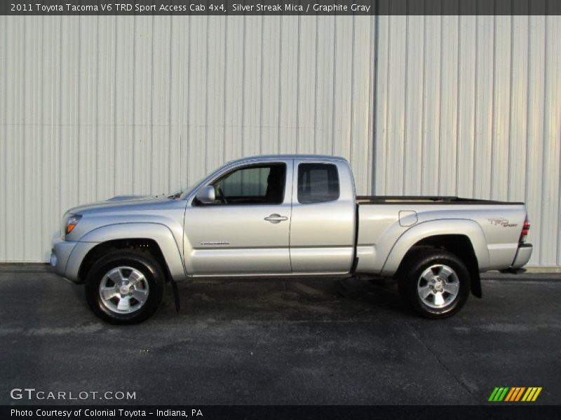 Silver Streak Mica / Graphite Gray 2011 Toyota Tacoma V6 TRD Sport Access Cab 4x4