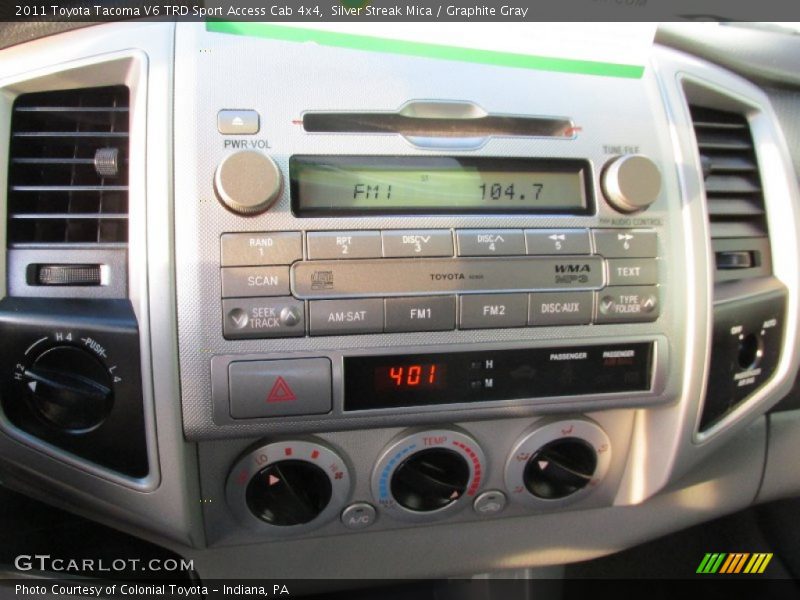 Silver Streak Mica / Graphite Gray 2011 Toyota Tacoma V6 TRD Sport Access Cab 4x4