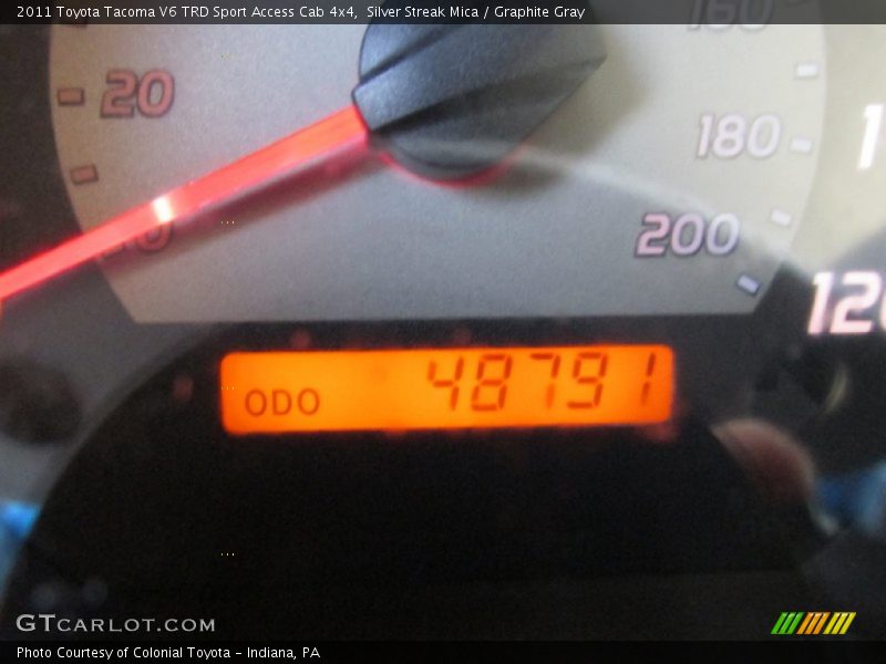 Silver Streak Mica / Graphite Gray 2011 Toyota Tacoma V6 TRD Sport Access Cab 4x4