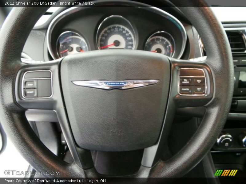 Bright White / Black 2012 Chrysler 200 LX Sedan