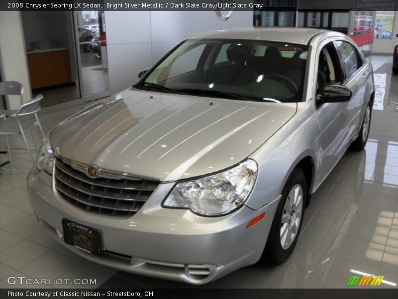 Bright Silver Metallic / Dark Slate Gray/Light Slate Gray 2008 Chrysler Sebring LX Sedan