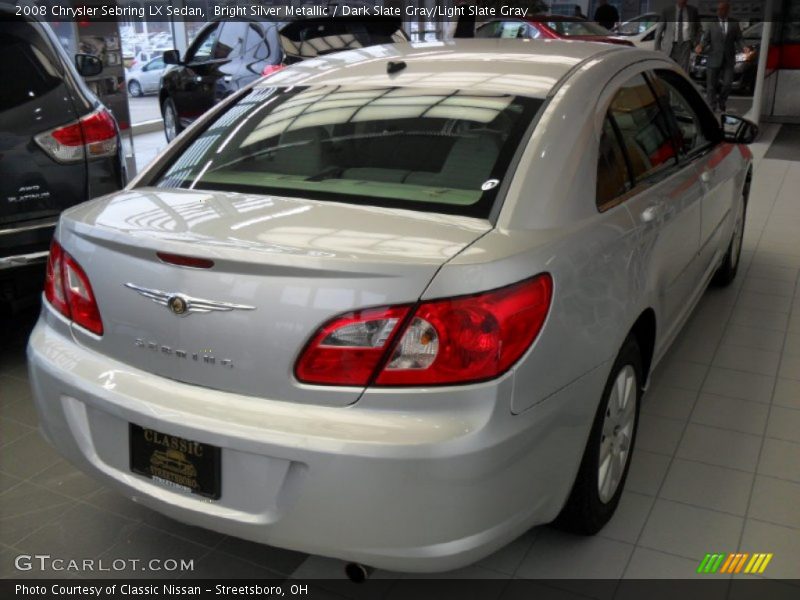 Bright Silver Metallic / Dark Slate Gray/Light Slate Gray 2008 Chrysler Sebring LX Sedan