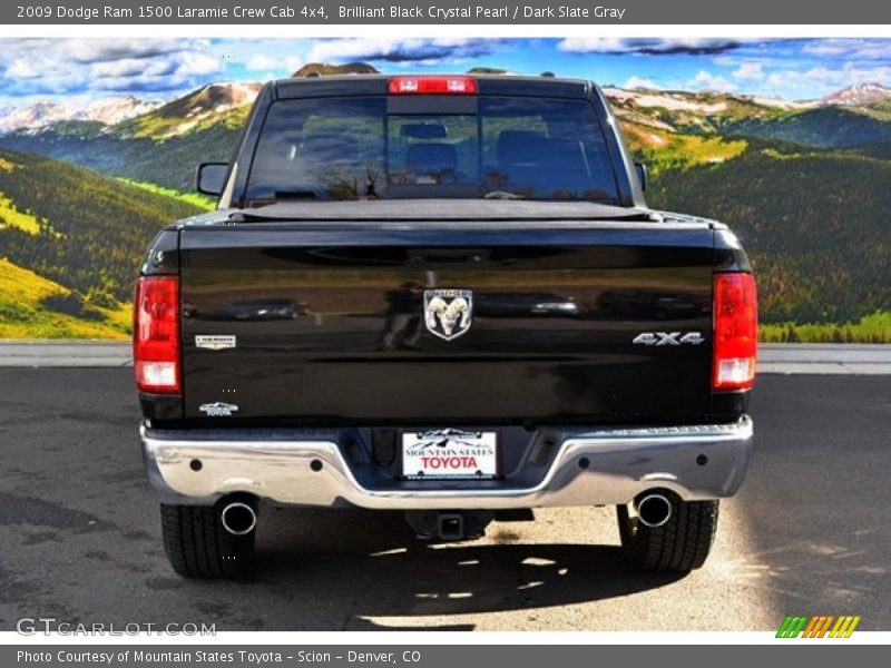 Brilliant Black Crystal Pearl / Dark Slate Gray 2009 Dodge Ram 1500 Laramie Crew Cab 4x4