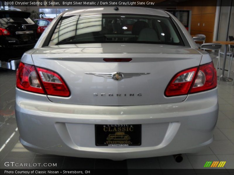 Bright Silver Metallic / Dark Slate Gray/Light Slate Gray 2008 Chrysler Sebring LX Sedan