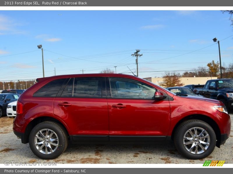Ruby Red / Charcoal Black 2013 Ford Edge SEL