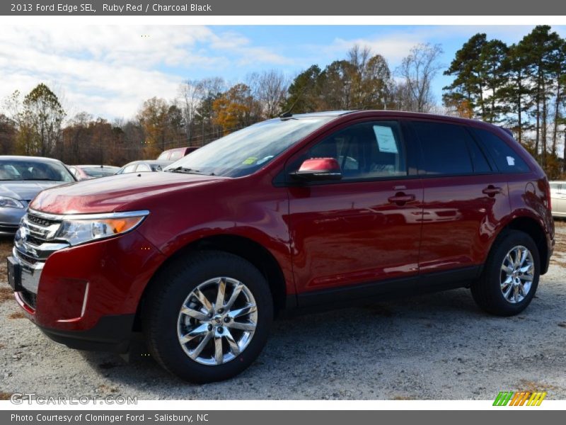 Ruby Red / Charcoal Black 2013 Ford Edge SEL