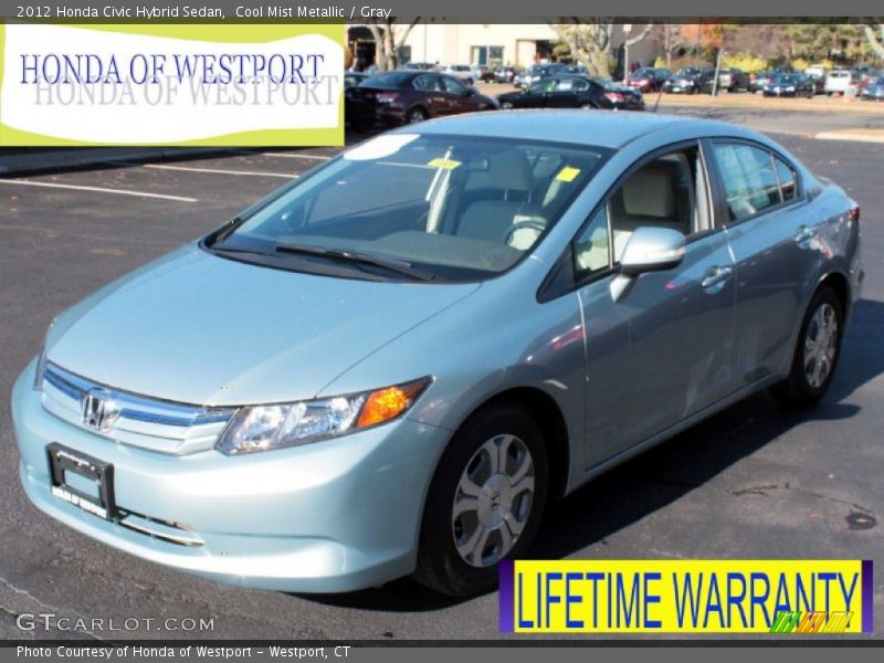 Cool Mist Metallic / Gray 2012 Honda Civic Hybrid Sedan
