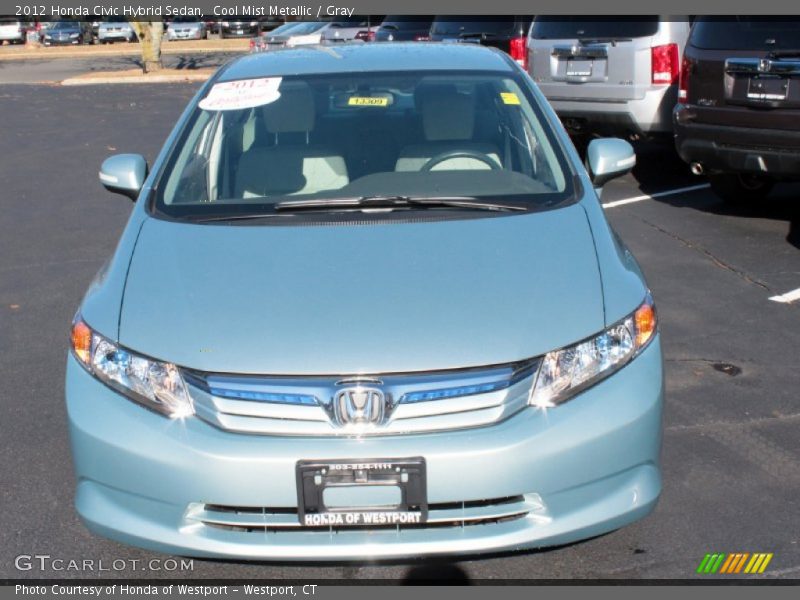 Cool Mist Metallic / Gray 2012 Honda Civic Hybrid Sedan