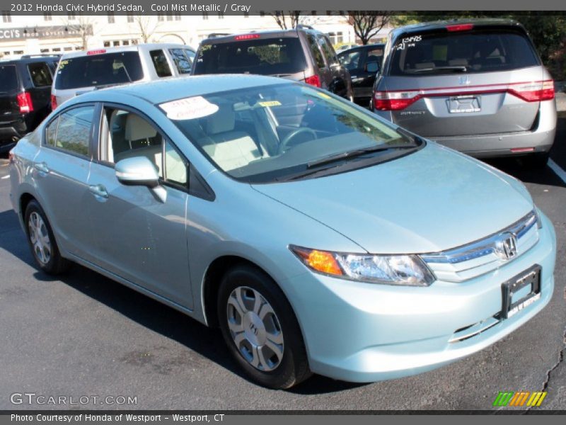 Cool Mist Metallic / Gray 2012 Honda Civic Hybrid Sedan