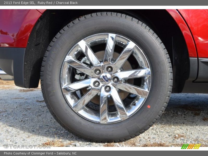 Ruby Red / Charcoal Black 2013 Ford Edge SEL