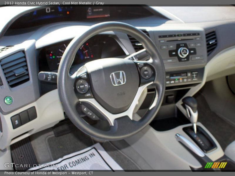 Cool Mist Metallic / Gray 2012 Honda Civic Hybrid Sedan