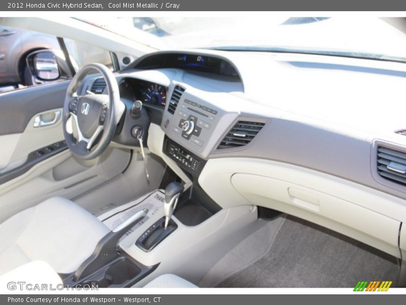 Cool Mist Metallic / Gray 2012 Honda Civic Hybrid Sedan